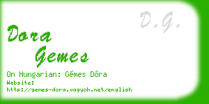 dora gemes business card